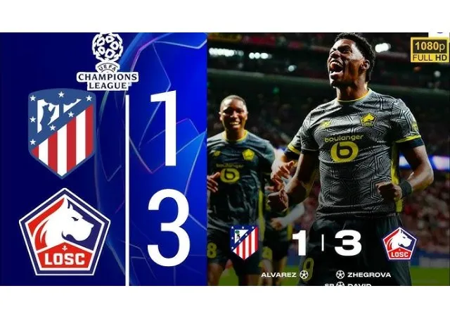 Lille lội ngược dòng ngoạn mục trước chủ nhà Atletico Madrid